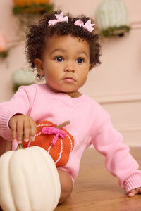 Hazel Pumpkin Sweater Bubble By Mudpie Detail 3 - Altar'd State