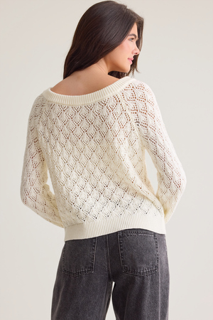 Aislynn Off The Shoulder Pointelle Sweater - Altar'd State