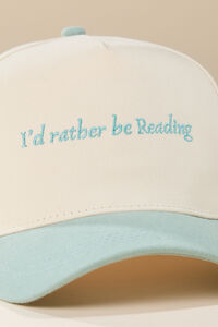 I'd Rather Be Reading Baseball Hat Detail 2 - Altar'd State
