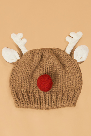 Reindeer Chunky Knit Beanie - Altar'd State - 