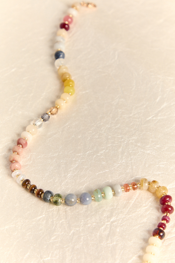 Sunset Beaded Statement Necklace Detail 2 - Altar'd State