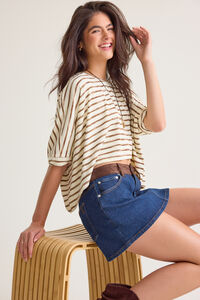 Belle Striped Boxy Tee - Altar'd State