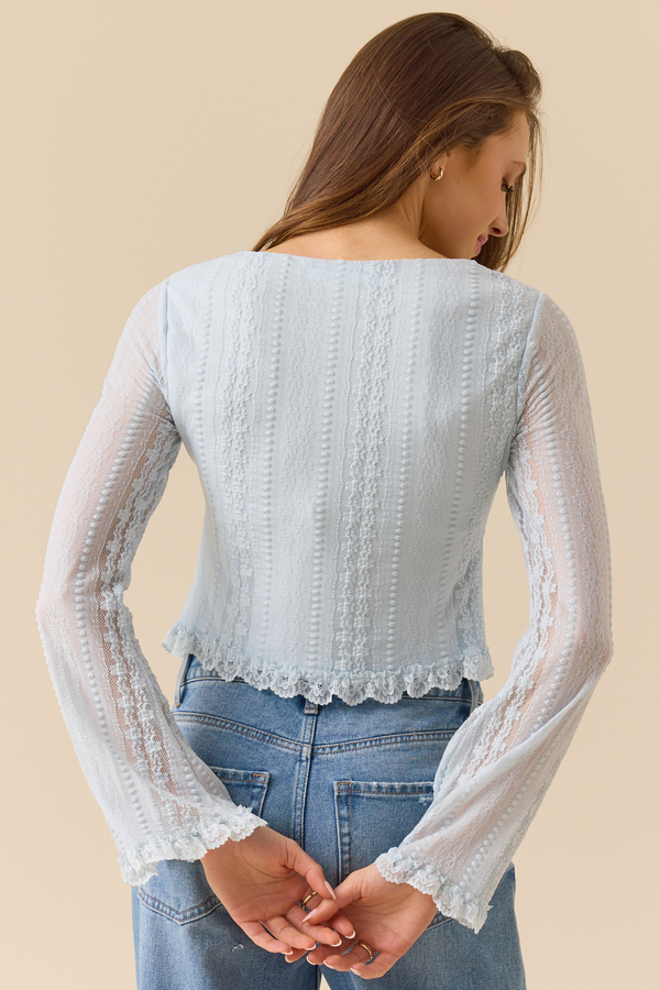 Boston Bell Sleeve Lace Top Detail 3 - Altar'd State