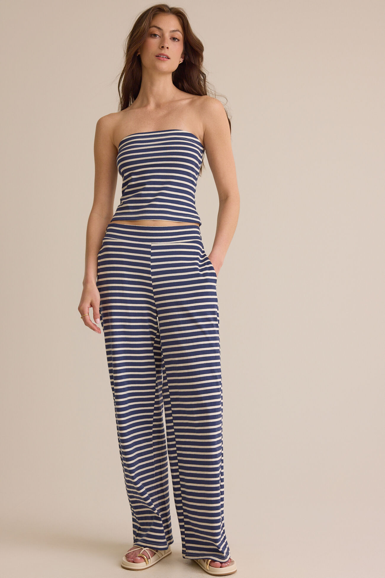 Poppy Stripe Tube Top