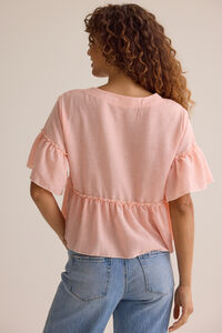 Carolina Stripe Ruffle Top Detail 4 - Altar'd State