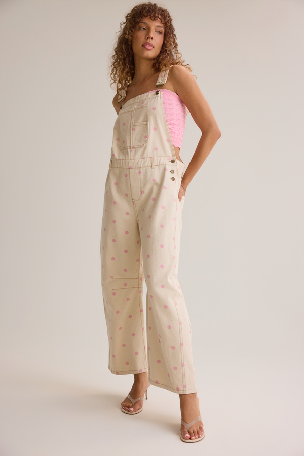Aven Polka Dot Overalls - Altar'd State