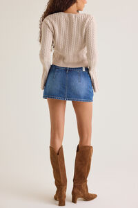 Taytum Denim Mini Skort Detail 5 - Altar'd State