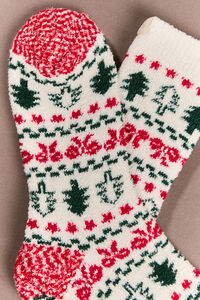 Christmas Tree Fairisle Cozy Sock Detail 2 - Altar'd State