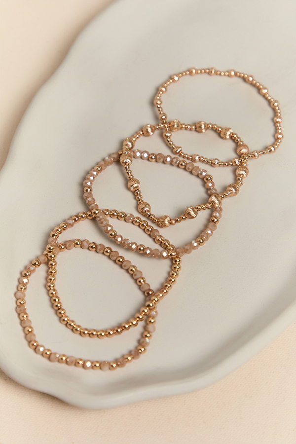 Textured Beaded Bracelet Set Detail 2 - Altar'd State