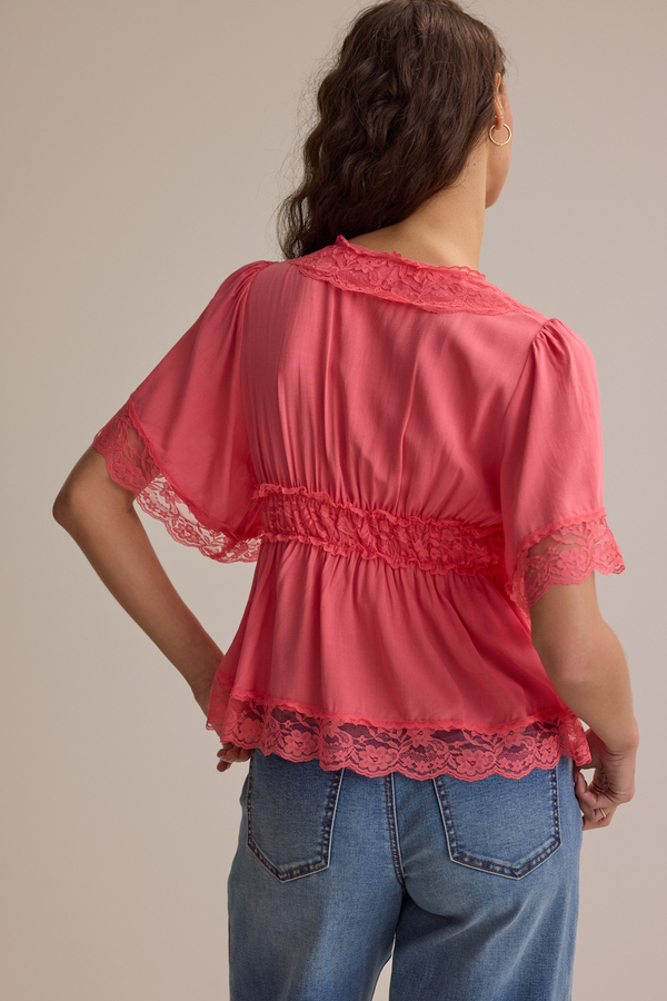 Evanelle Lace Babydoll Top Detail 4 - Altar'd State