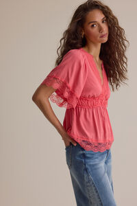 Evanelle Lace Babydoll Top Detail 3 - Altar'd State