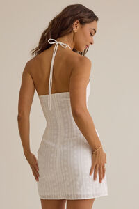 Kie Halter Embroidered Mini Dress Detail 2 - Altar'd State