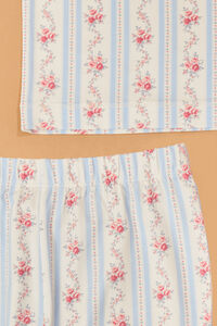 Anna Floral Striped Lounge Set Detail 2 - Altar'd State