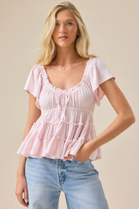 Jilliann Tiered Babydoll Top Detail 2 - Altar'd State