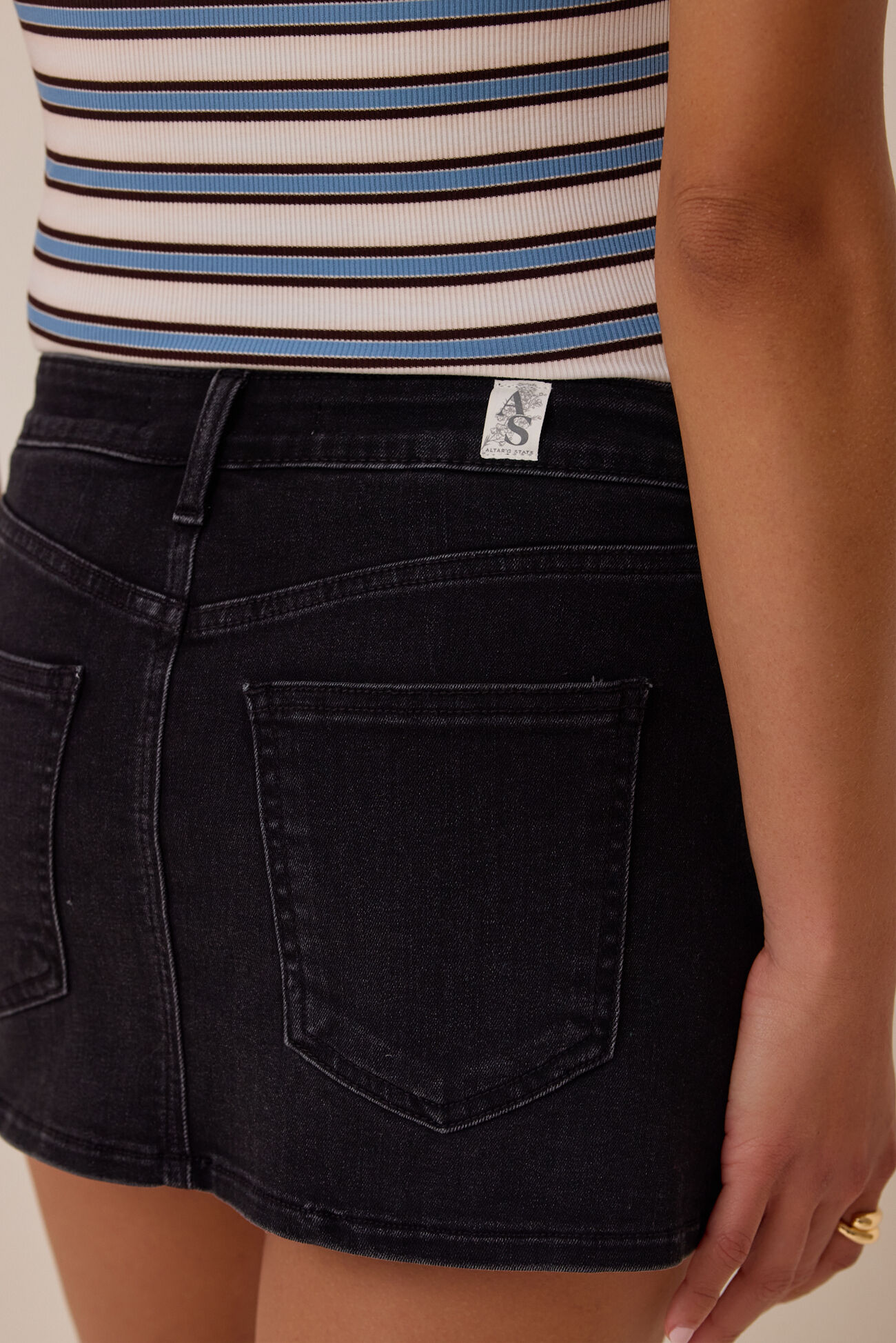 Alena Denim Mini Skort
