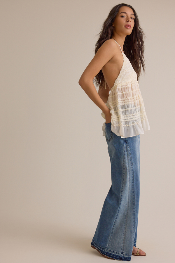 Elena Chiffon Ruffle Tank Detail 4 - Altar'd State