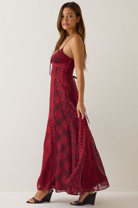 Carol Plaid Maxi Dress Detail 3 - Altar'd State