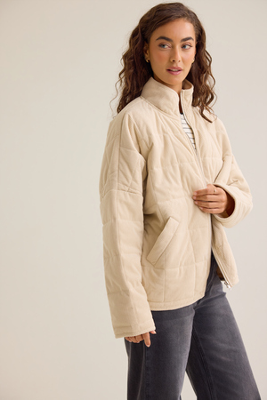 Cece Corduroy Quilted Jacket - Altar'd State