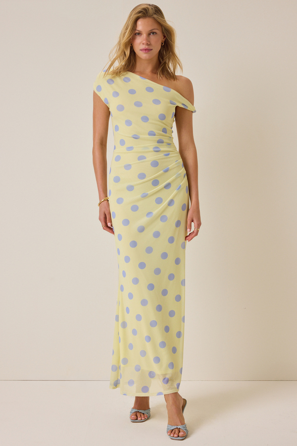 Melany Polka Dot Maxi Dress Detail 2 - Altar'd State