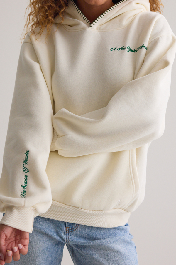 New York Christmas Embroidered Hoodie Detail 3 - Altar'd State
