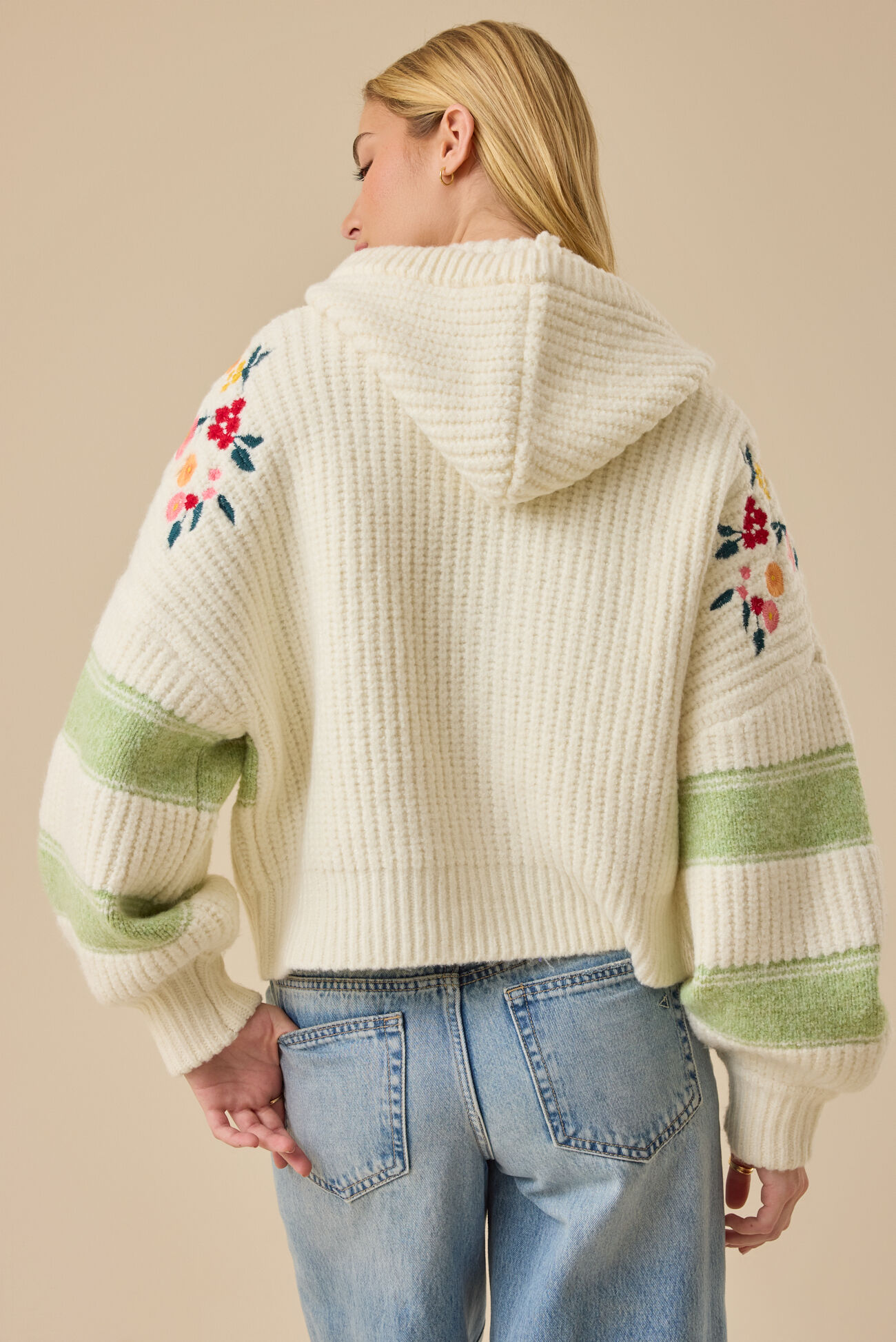Lilyana Embroidered Hoodie Sweater