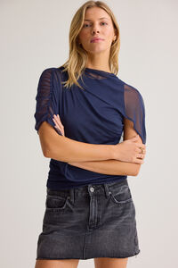 Kael Mesh Shawl Wrap Top Detail 2 - Altar'd State