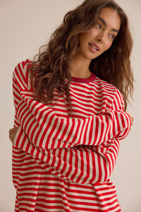 Reese Stripe Lounge Top Detail 3 - Altar'd State