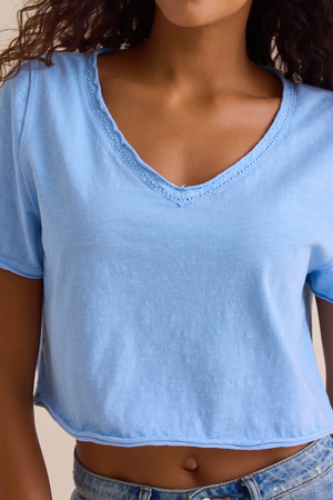 Vera Cropped Lace Tee - Altar'd State - 