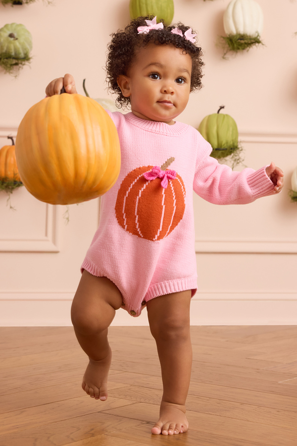 Hazel Pumpkin Sweater Bubble By Mudpie Detail 4 - Altar'd State