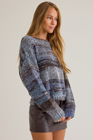 Heidi Striped Pullover Sweater - Altar'd State - 