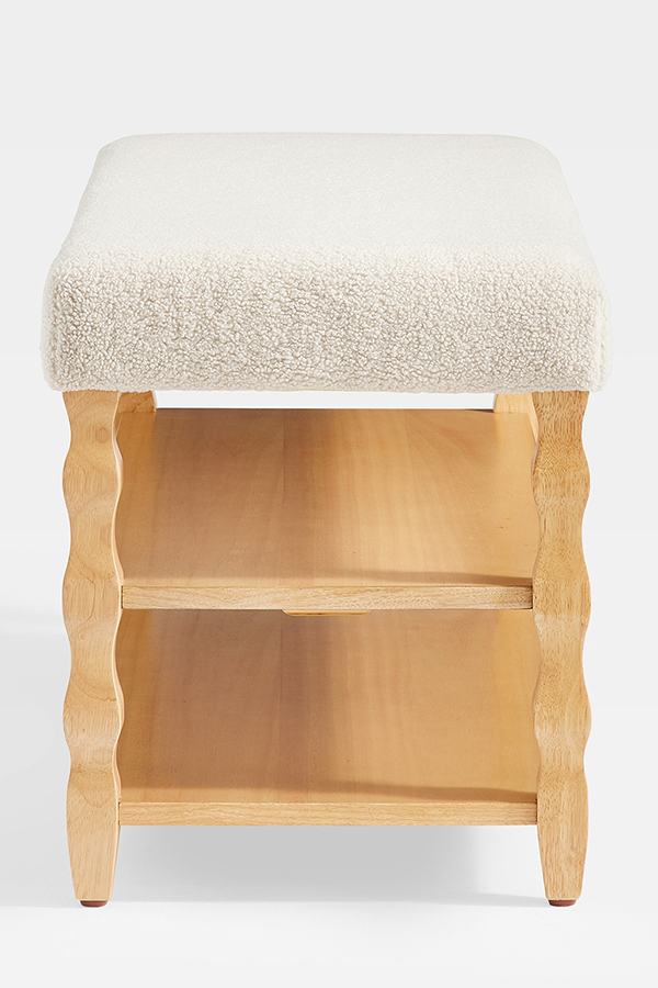 Hudson Upholstered & Wood Storage Bench Detail 5 - Altar'd State