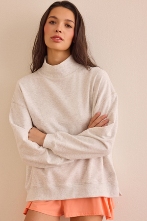 Precision Mock Neck Sweatshirt - Altar'd State - 