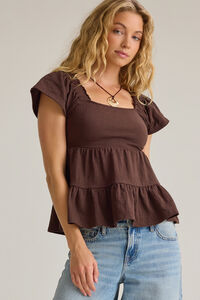 Leylani Tiered Babydoll Top Detail 2 - Altar'd State