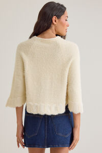 Carmen Cable Knit Poncho Sweater Detail 4 - Altar'd State
