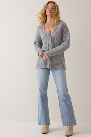Jayne Cable Knit Cardigan - Altar'd State - 