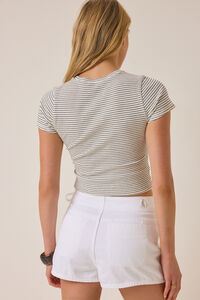 Dixie Side Tie Denim Skort Detail 5 - Altar'd State