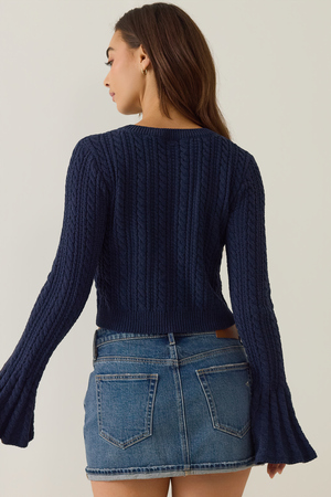 Linda Flare Sleeve Sweater - Altar'd State - 