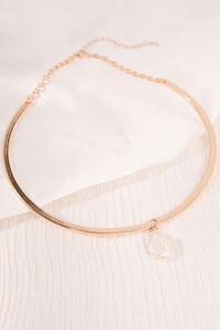 Pearl Drop Collar Charm Necklace Detail 2 - Altar'd State