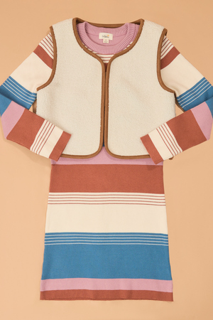 Susannah Striped Dress and Vest Set - Altar'd State - 