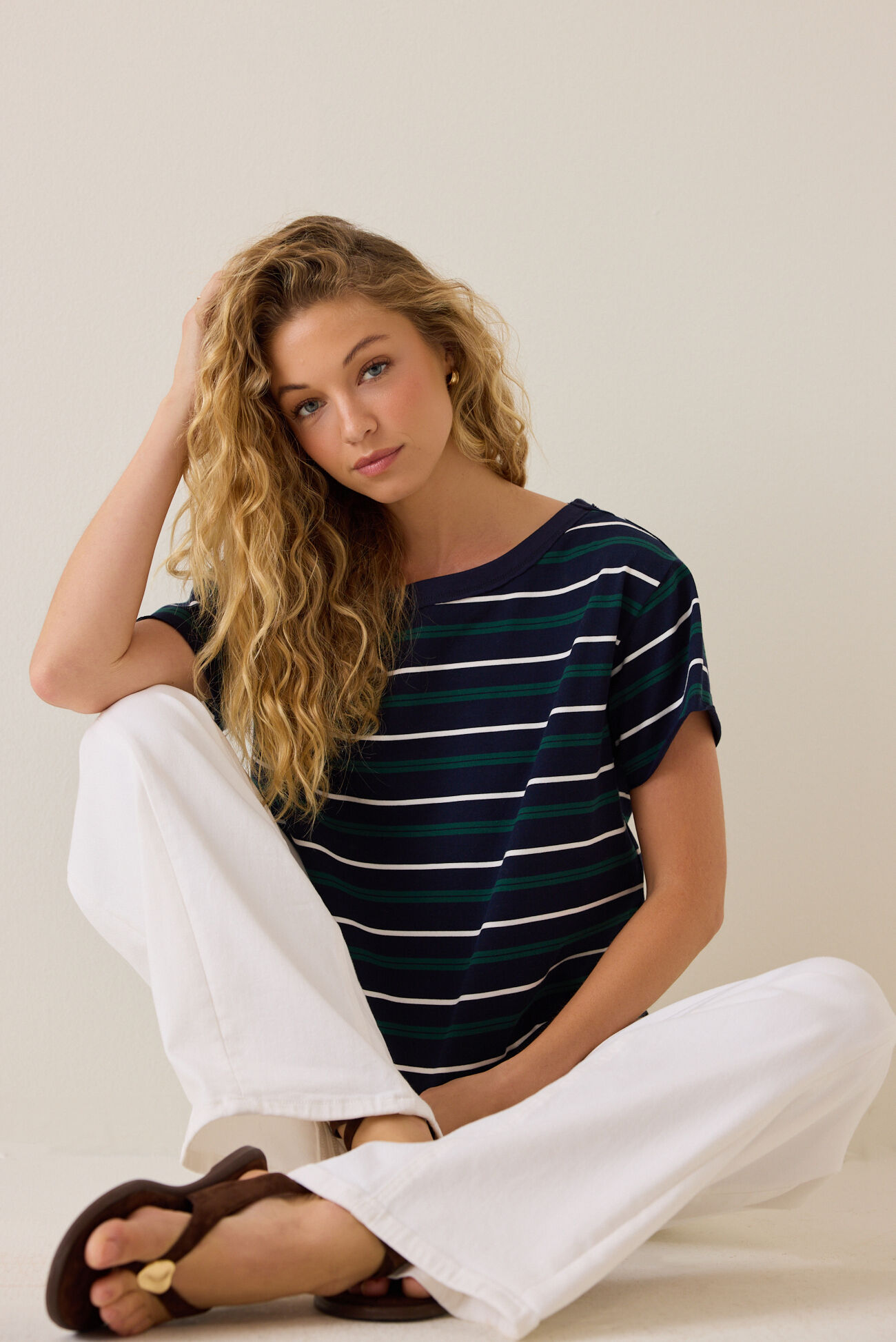 Tammy Stripe Boatneck Tee