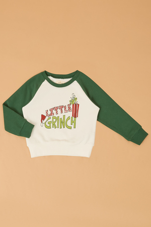 Little Grinch Raglan Sleeve Pullover - Altar'd State - 