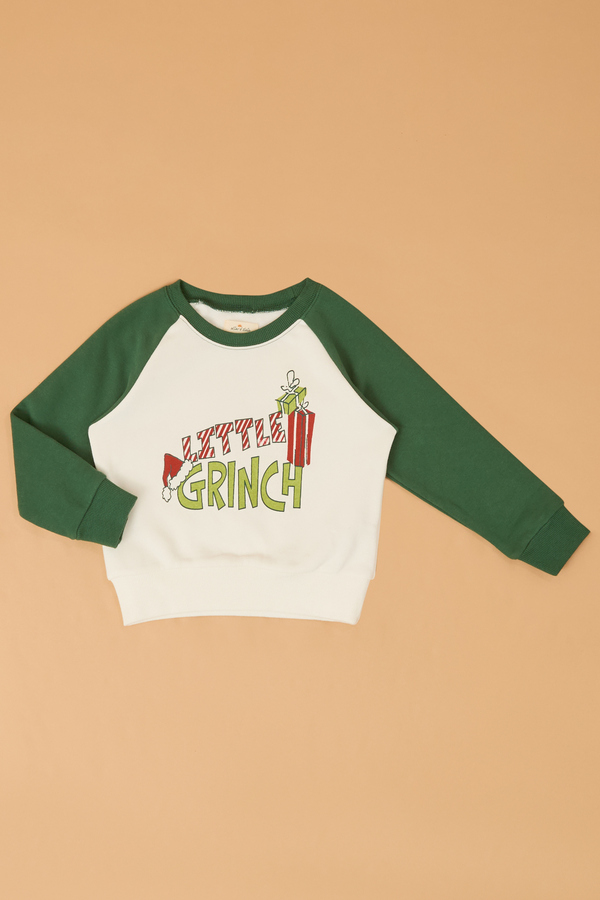 Little Grinch Raglan Sleeve Pullover - Altar'd State