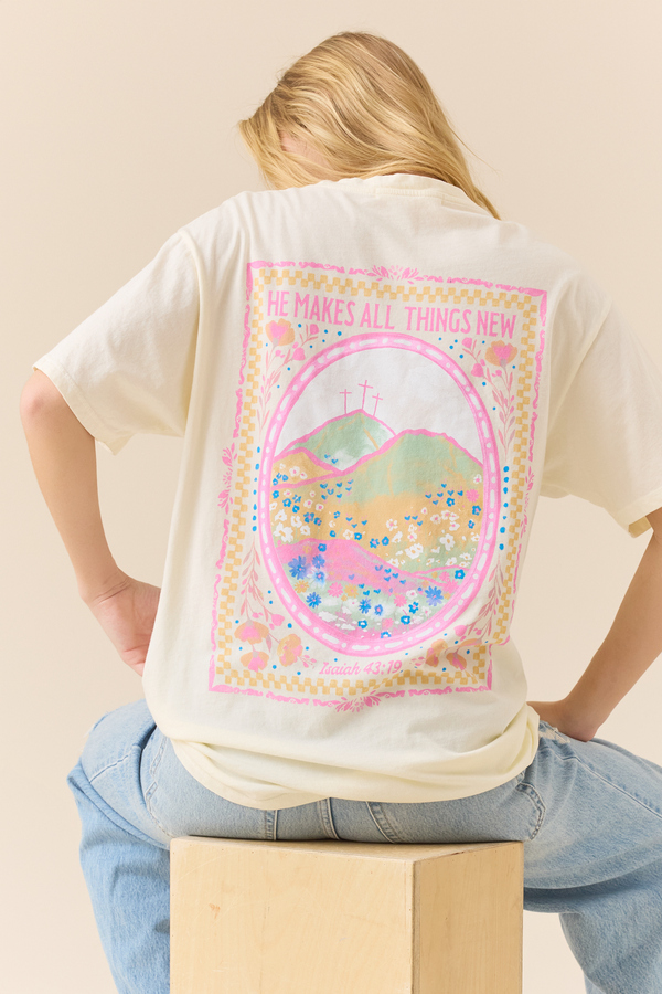 All Things New Graphic Tee Detail 2 - Altar'd State