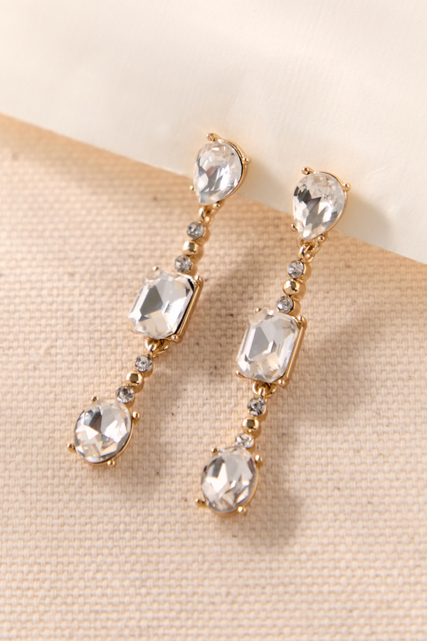 Mixed Cut Crystal Earrings - Altar'd State