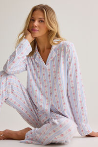 Anna Floral Striped Mama PJ Set - Altar'd State