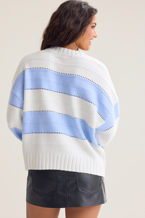 Aurelia Striped Crew Sweater - Altar'd State