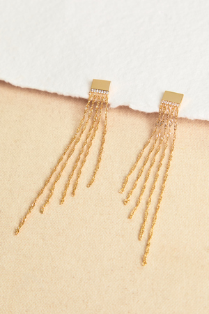 Square Post Chain Dangle Earring - Altar'd State - 