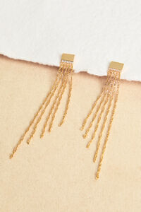 Square Post Chain Dangle Earring Detail 2 - Altar'd State