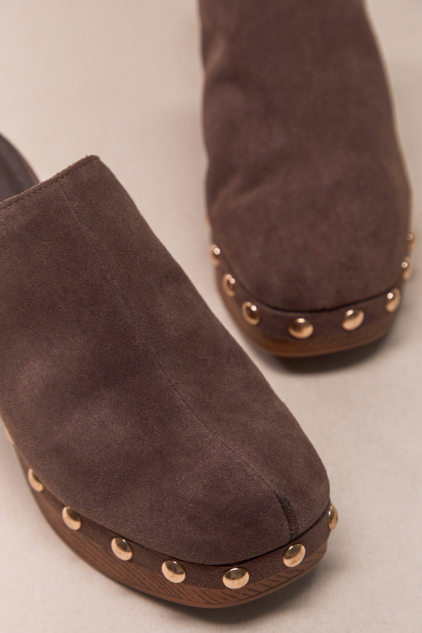 Geneva Suede Clog Detail 2 - Altar'd State