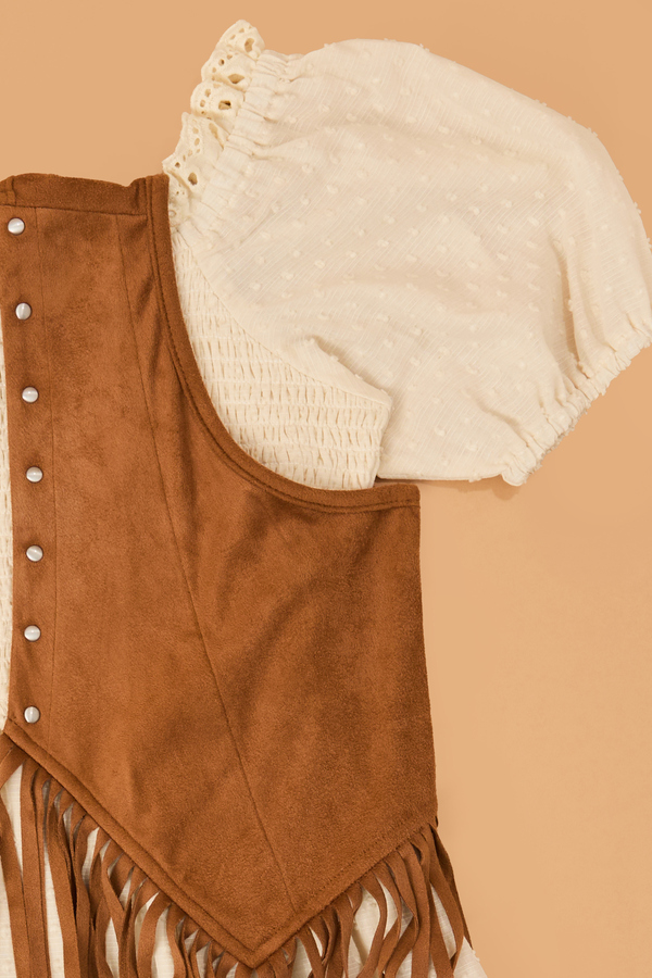 Willa Fringe Dress and Vest Toddler Set Detail 2 - Altar'd State
